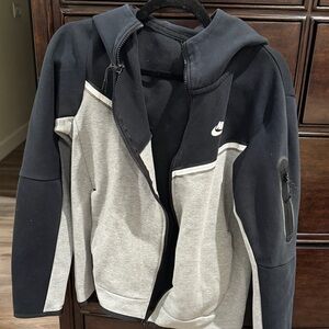 Nike Black and Gray Full-Zip Hoodie